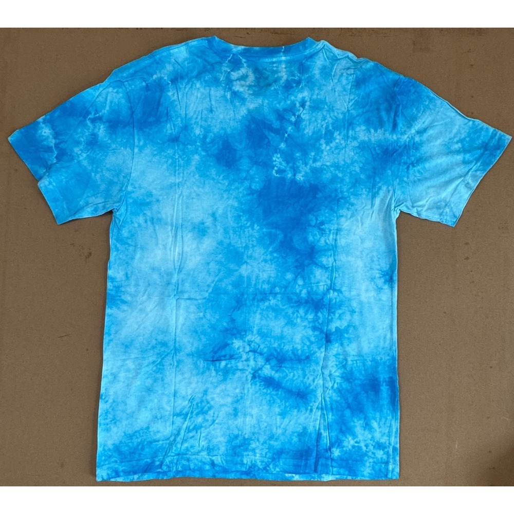 Sinist3r Brand Mens Large Blue Tie Dye Gothic Cross Graphic T-Shirt Cotton - Picture 3 of 6